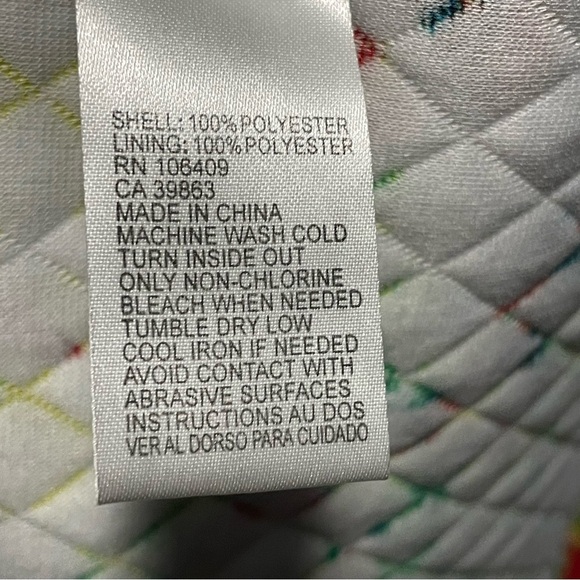 Catherine Malandrino quilted fit and flare dress size 8 white with splatter - Picture 4 of 6